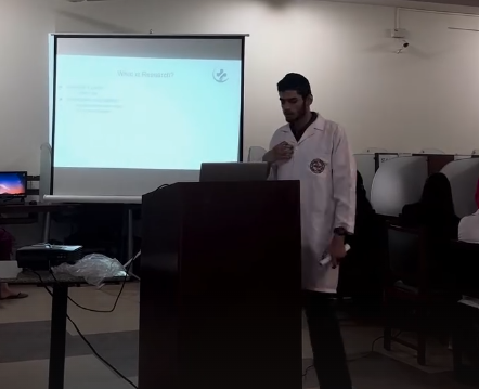 Nauman opening a Revive Research workshop with a comprehensive research brief